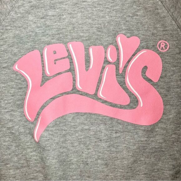 Levi’s Sweatshirt in Grey Heather/Pink Women’s S - Picture 3 of 6